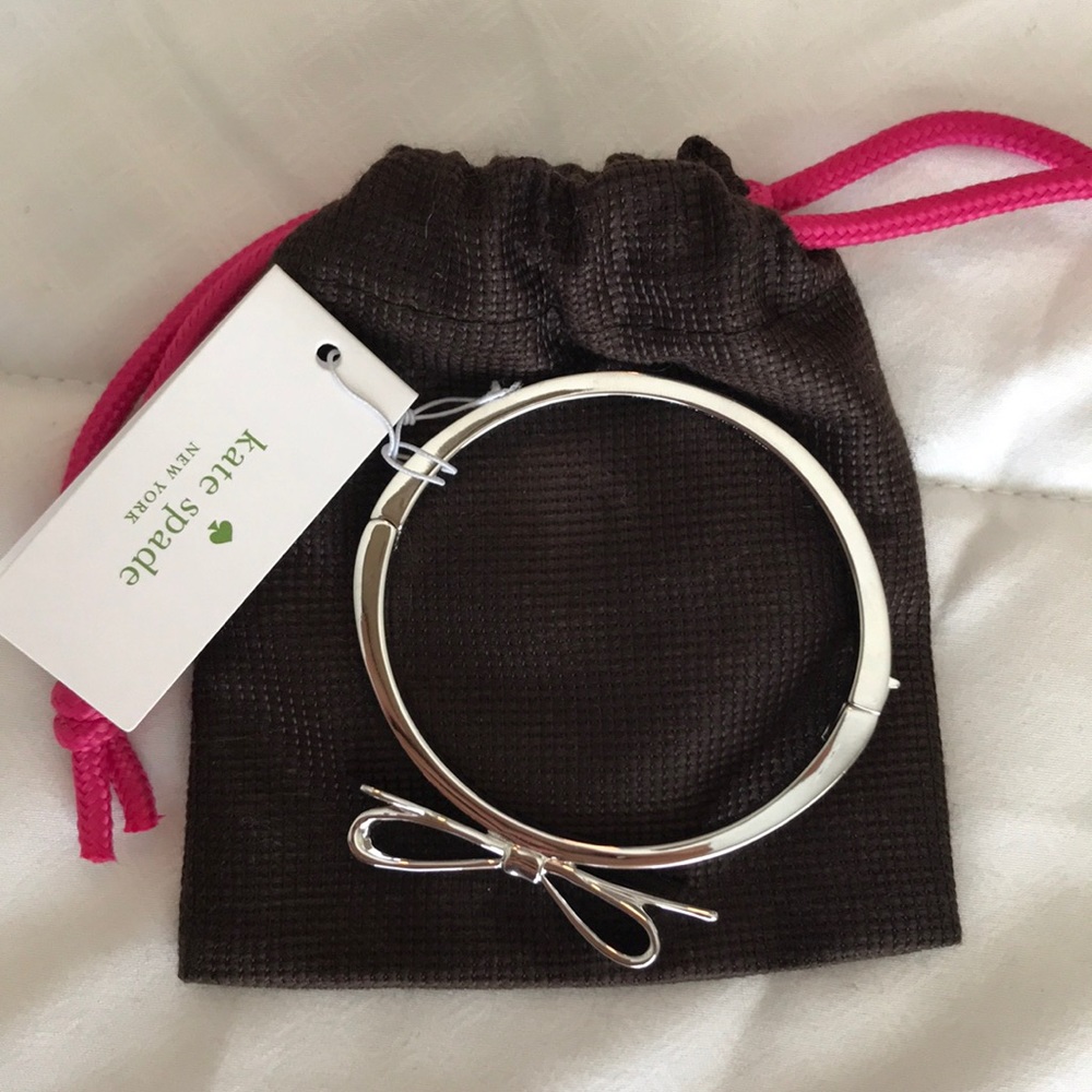 KATE SPADE Silver Bow Bangle NWTs